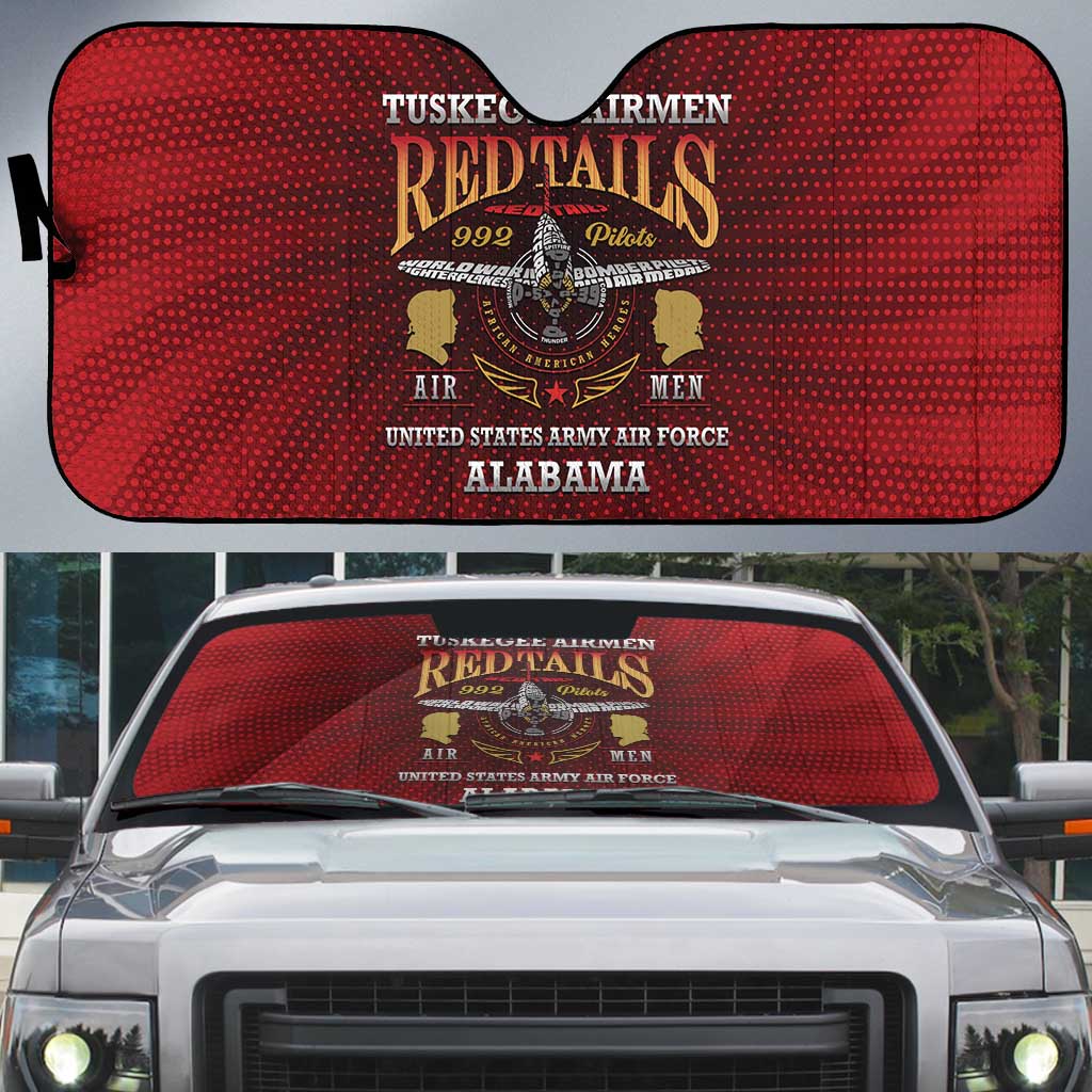 Red Tails Legacy Auto Sun Shade Tuskegee Airmen WWII Heroes - Wonder Print Shop