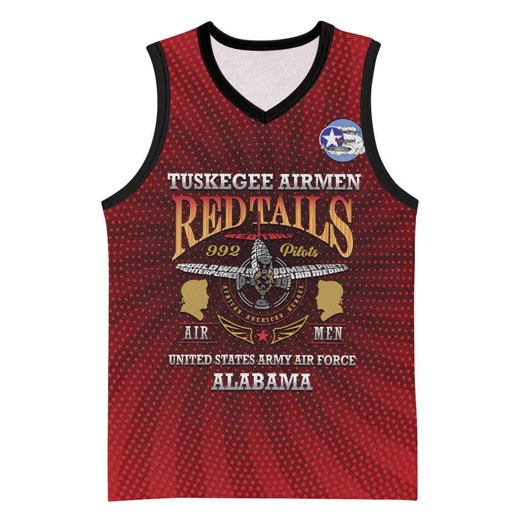 Personalized Red Tails Legacy Basketball Jersey Tuskegee Airmen WWII Heroes - Wonder Print Shop
