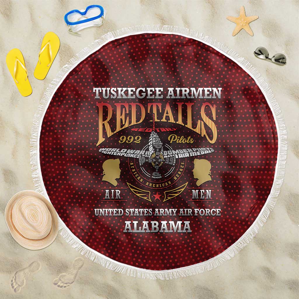 Red Tails Legacy Beach Blanket Tuskegee Airmen WWII Heroes - Wonder Print Shop