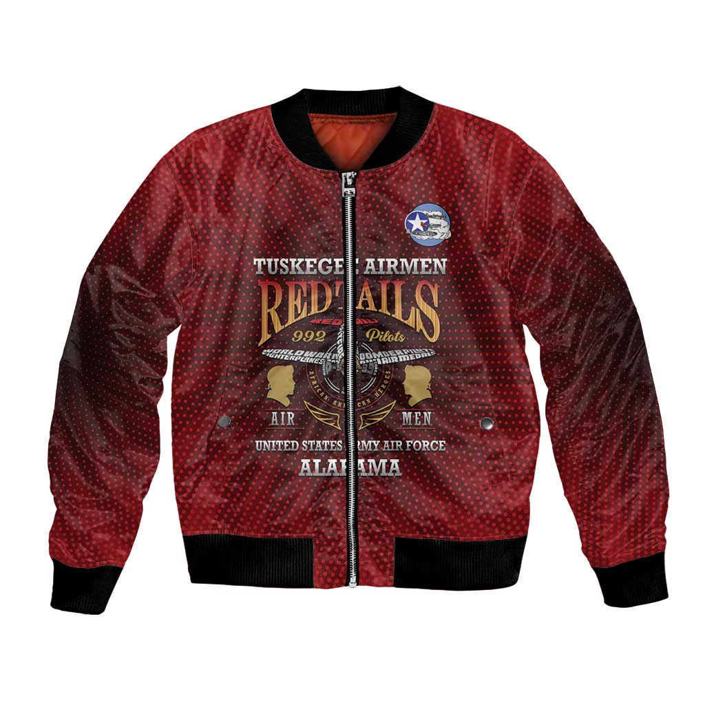 Personalized Red Tails Legacy Bomber Jacket Tuskegee Airmen WWII Heroes - Wonder Print Shop