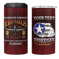 Personalized Red Tails Legacy 4 in 1 Can Cooler Tumbler Tuskegee Airmen WWII Heroes - Wonder Print Shop