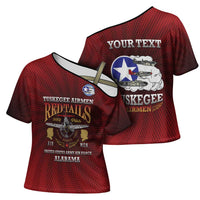 Personalized Red Tails Legacy Cross Shoulder Shirt Tuskegee Airmen WWII Heroes - Wonder Print Shop