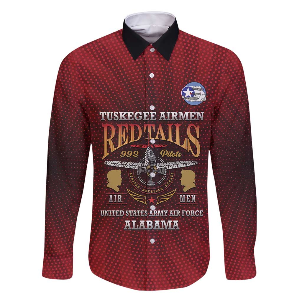 Personalized Red Tails Legacy Family Matching Off Shoulder Short Dress and Hawaiian Shirt Tuskegee Airmen WWII Heroes - Wonder Print Shop