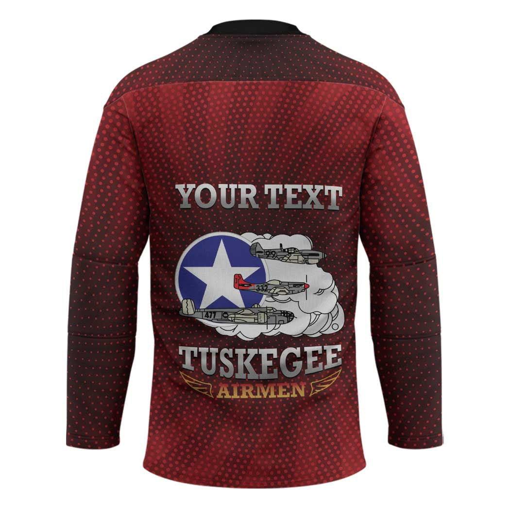 Personalized Red Tails Legacy Hockey Jersey Tuskegee Airmen WWII Heroes - Wonder Print Shop