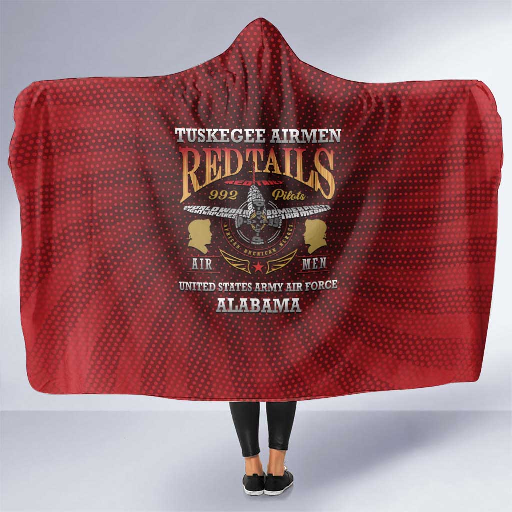 Red Tails Legacy Hooded Blanket Tuskegee Airmen WWII Heroes - Wonder Print Shop