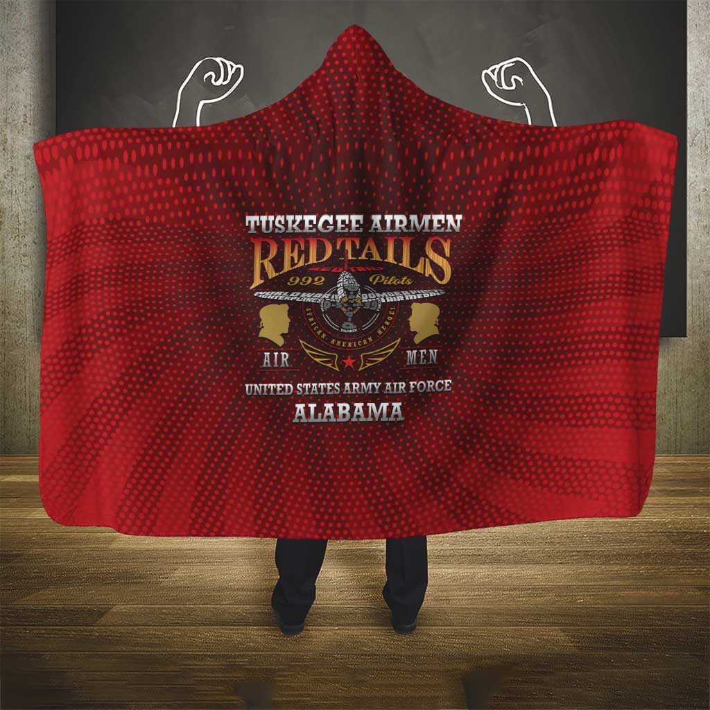 Red Tails Legacy Hooded Blanket Tuskegee Airmen WWII Heroes - Wonder Print Shop