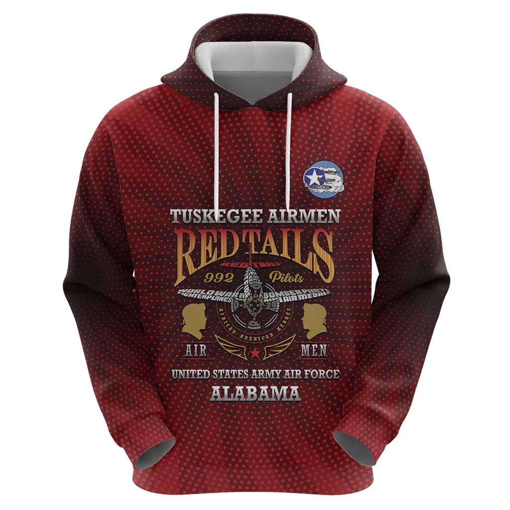 Personalized Red Tails Legacy Hoodie Tuskegee Airmen WWII Heroes - Wonder Print Shop