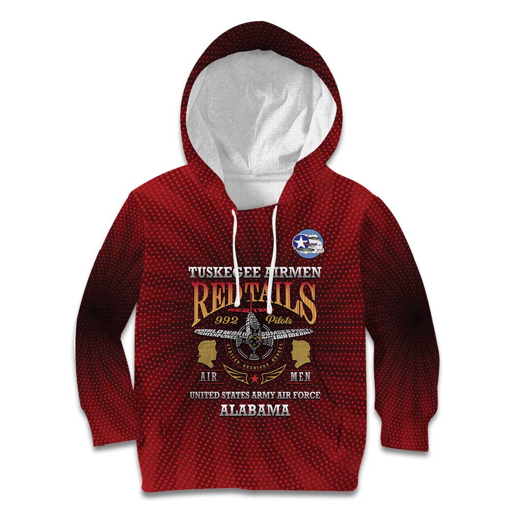 Personalized Red Tails Legacy Kid Hoodie Tuskegee Airmen WWII Heroes - Wonder Print Shop