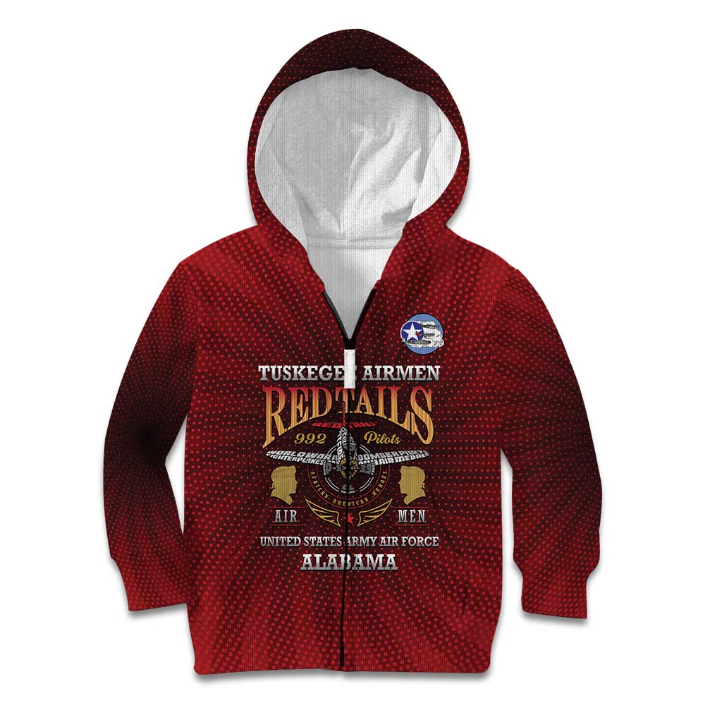 Personalized Red Tails Legacy Kid Hoodie Tuskegee Airmen WWII Heroes - Wonder Print Shop