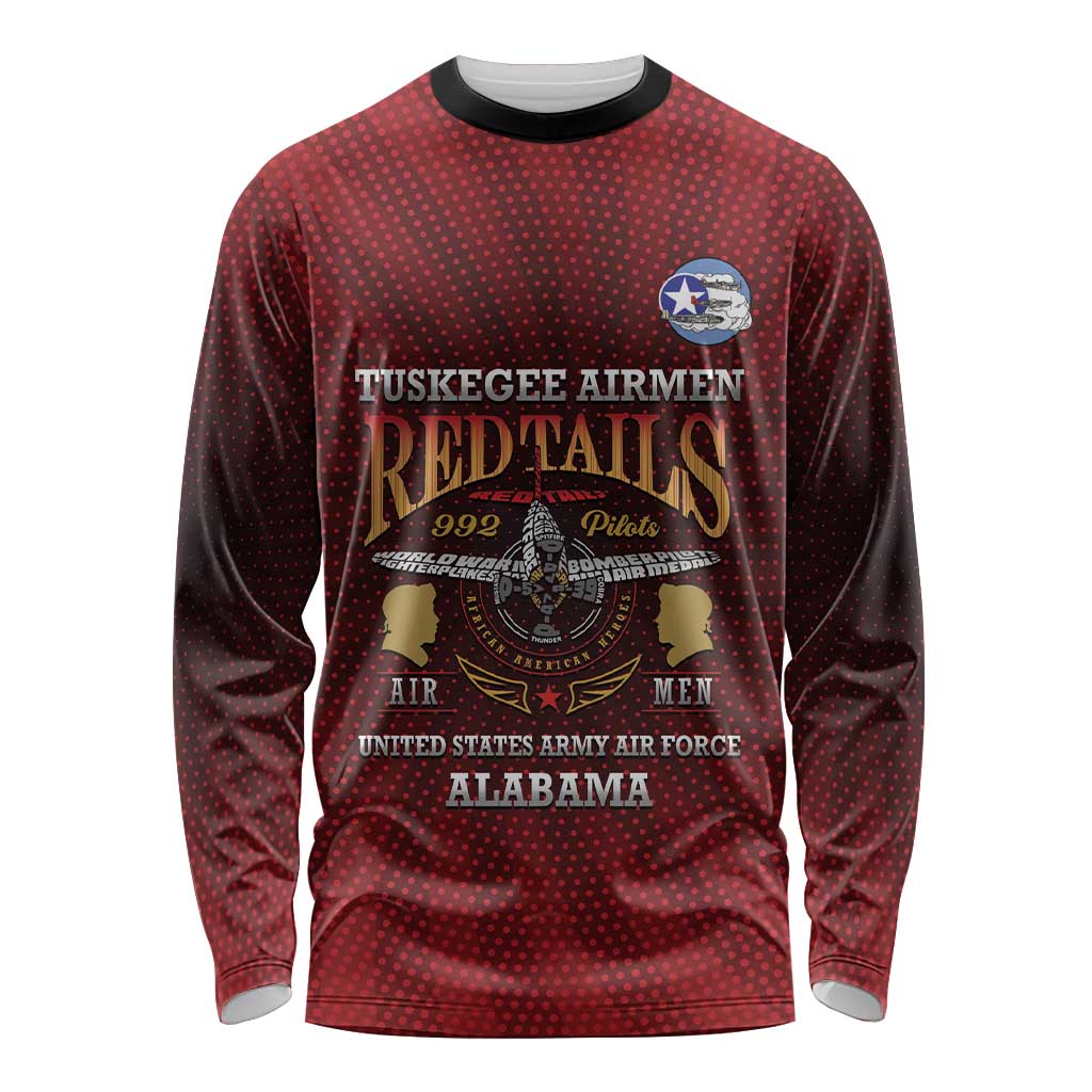 Personalized Red Tails Legacy Long Sleeve Shirt Tuskegee Airmen WWII Heroes - Wonder Print Shop