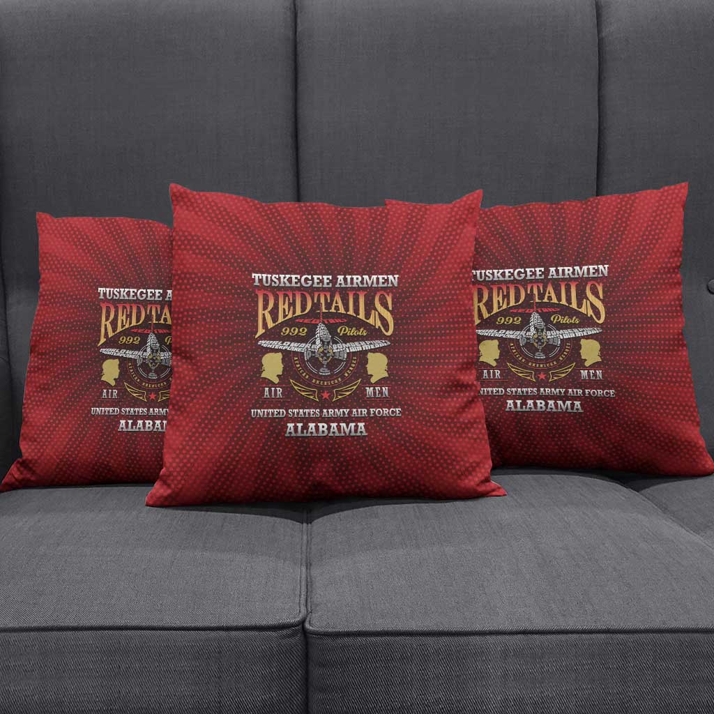 Red Tails Legacy Pillow Cover Tuskegee Airmen WWII Heroes - Wonder Print Shop