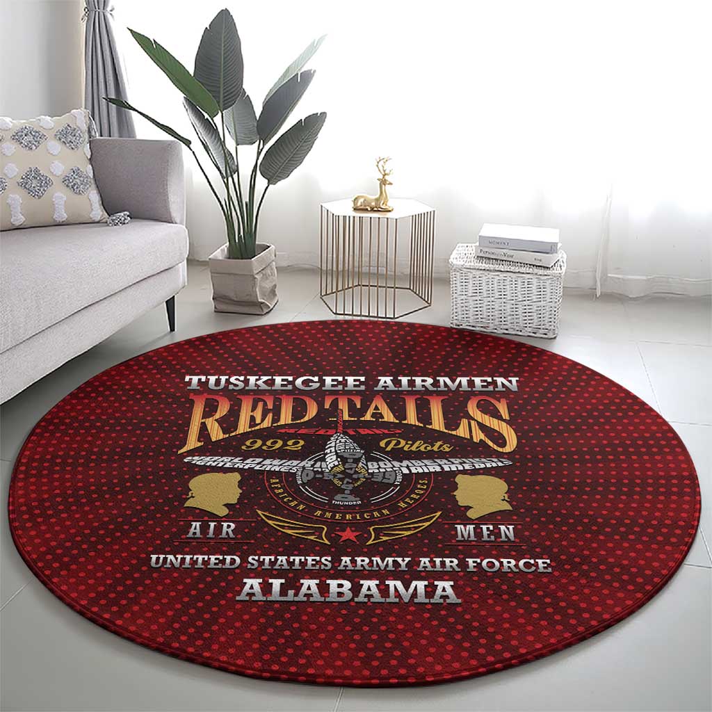 Red Tails Legacy Round Carpet Tuskegee Airmen WWII Heroes - Wonder Print Shop