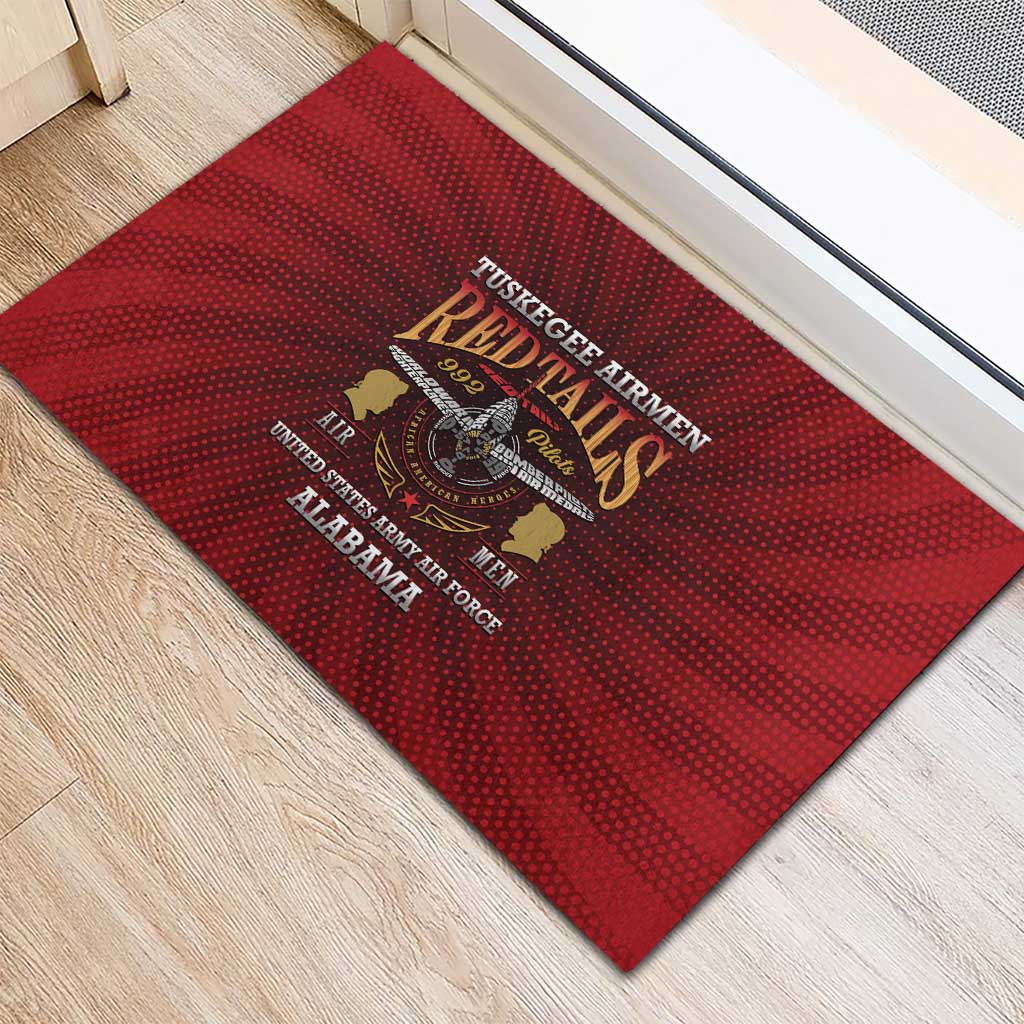 Red Tails Legacy Rubber Doormat Tuskegee Airmen WWII Heroes - Wonder Print Shop