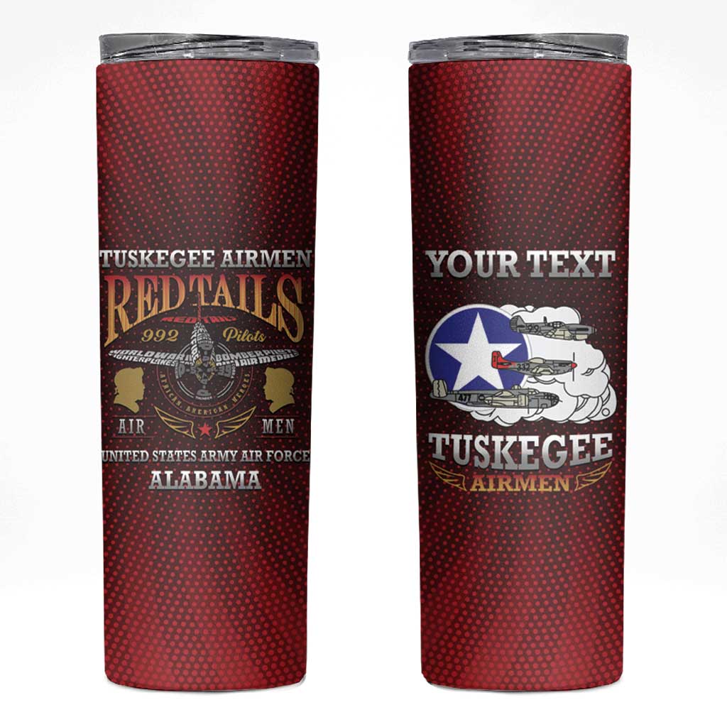 Personalized Red Tails Legacy Skinny Tumbler Tuskegee Airmen WWII Heroes - Wonder Print Shop