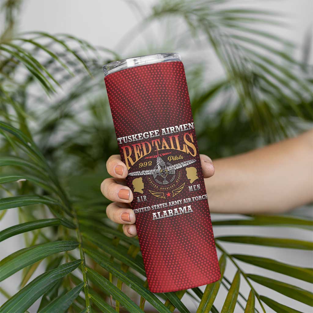 Personalized Red Tails Legacy Skinny Tumbler Tuskegee Airmen WWII Heroes - Wonder Print Shop