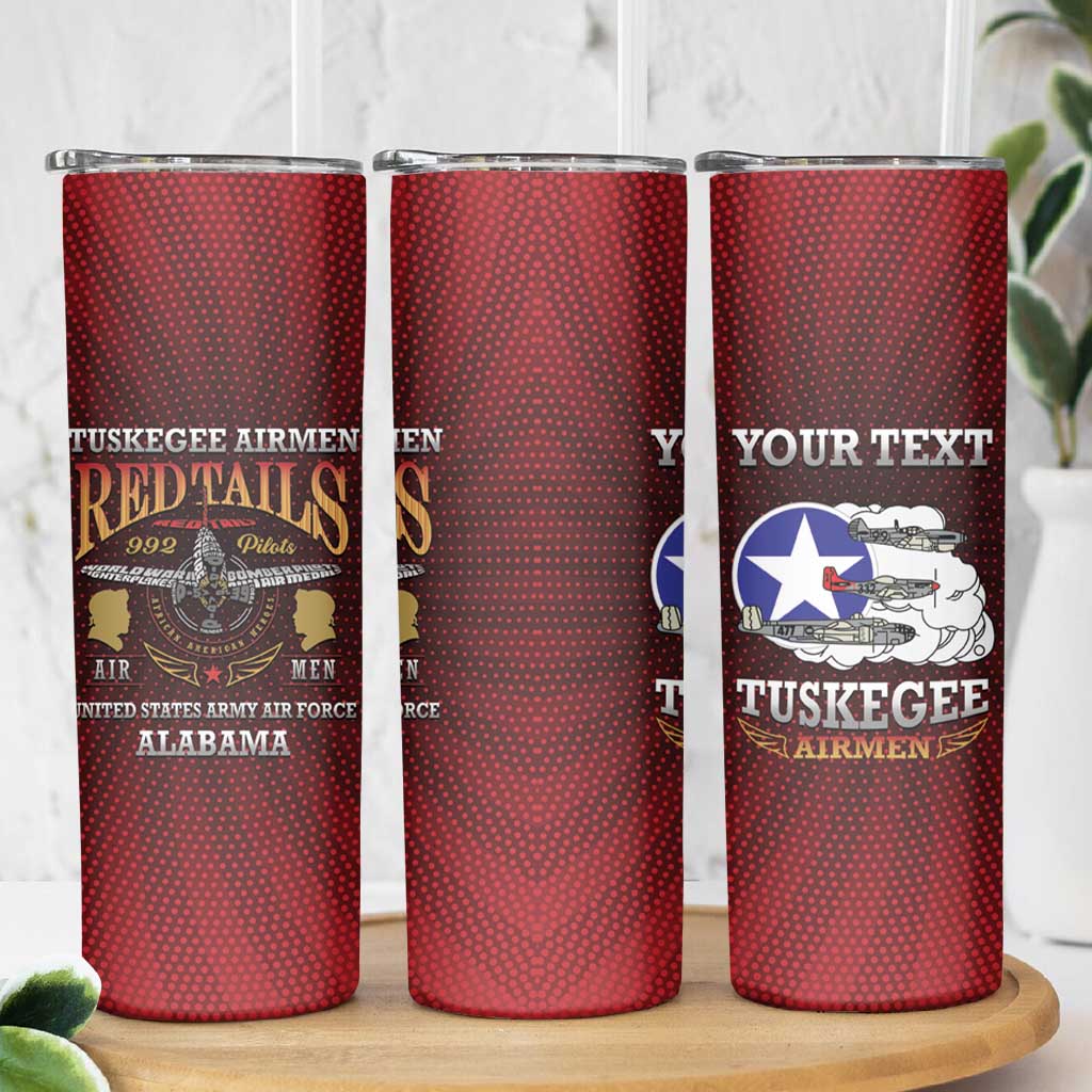 Personalized Red Tails Legacy Skinny Tumbler Tuskegee Airmen WWII Heroes - Wonder Print Shop
