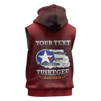 Personalized Red Tails Legacy Sleeveless Hoodie Tuskegee Airmen WWII Heroes - Wonder Print Shop