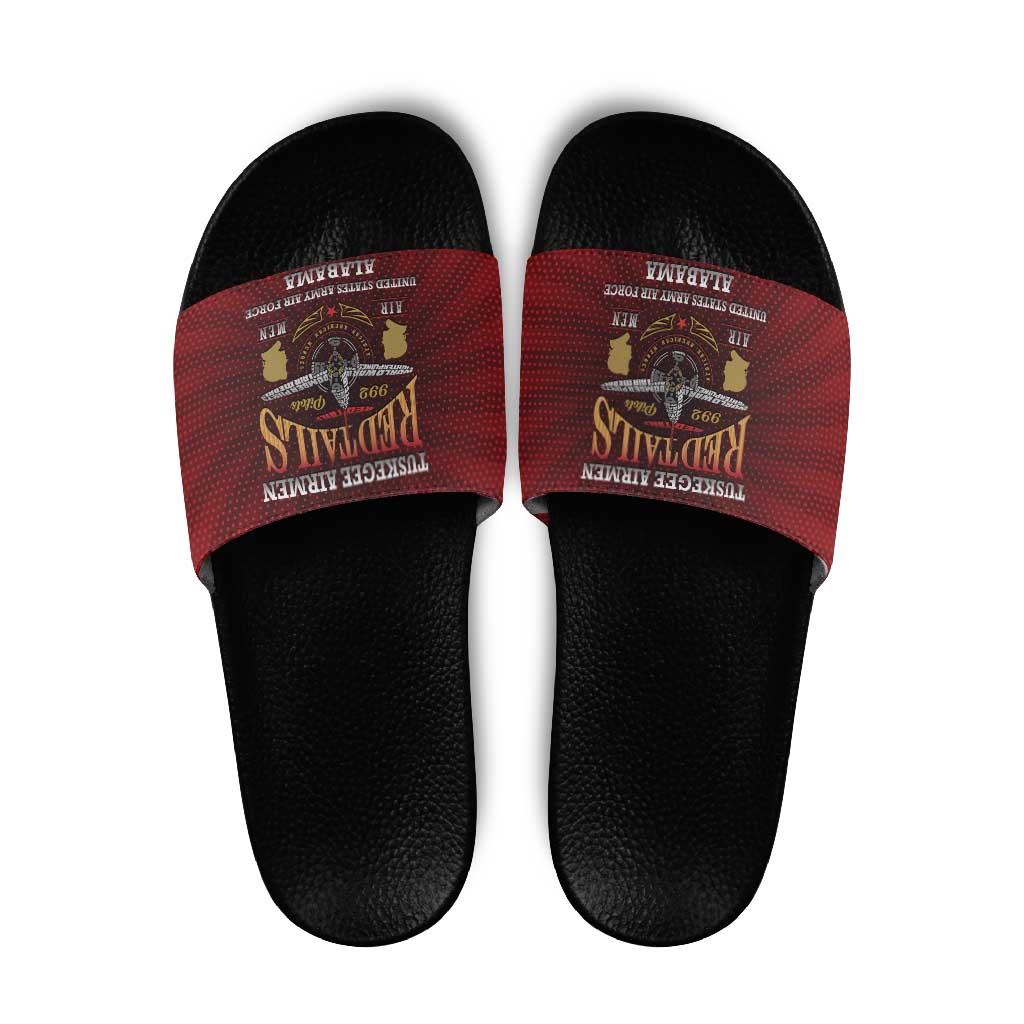 Red Tails Legacy Slide Sandals Tuskegee Airmen WWII Heroes - Wonder Print Shop