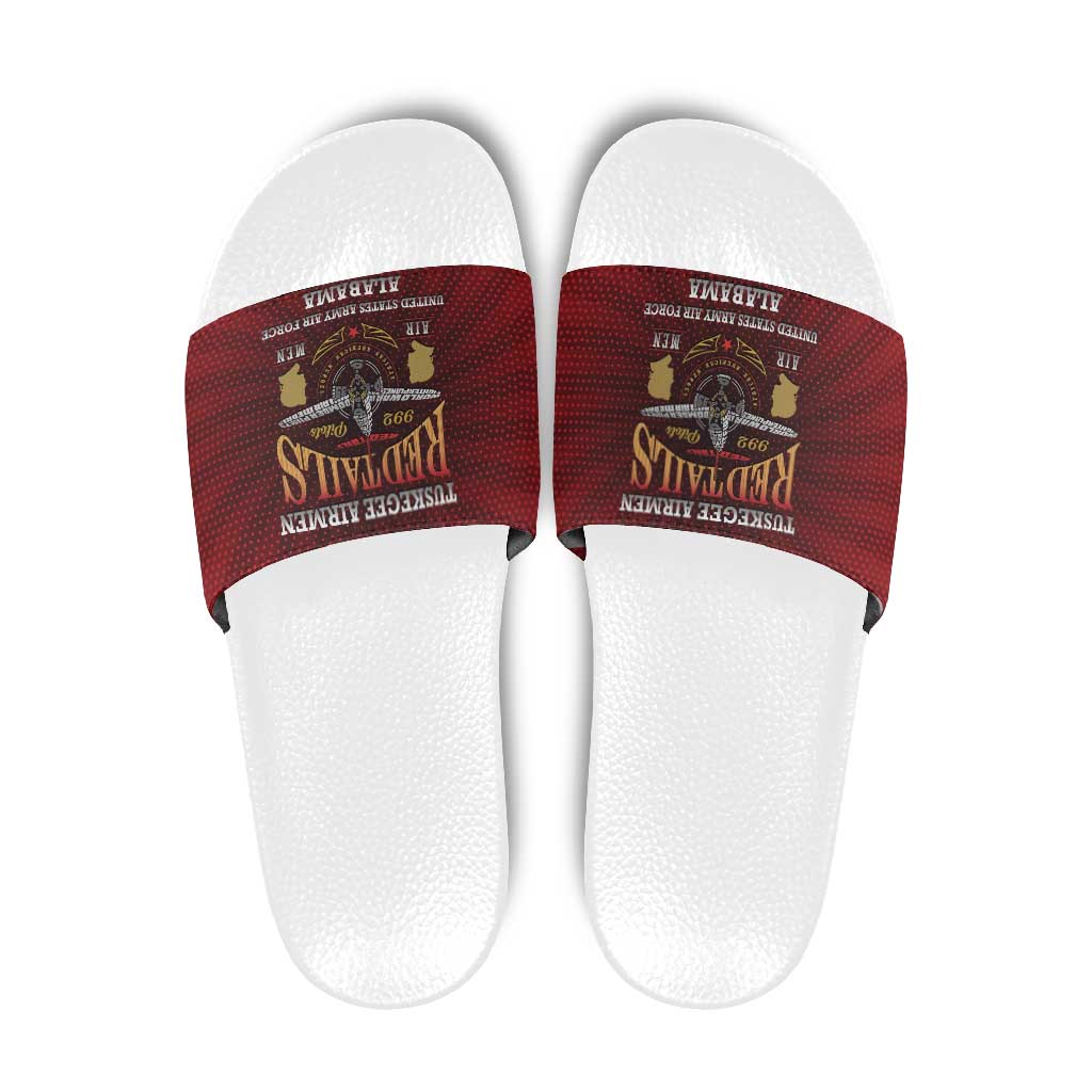 Red Tails Legacy Slide Sandals Tuskegee Airmen WWII Heroes - Wonder Print Shop