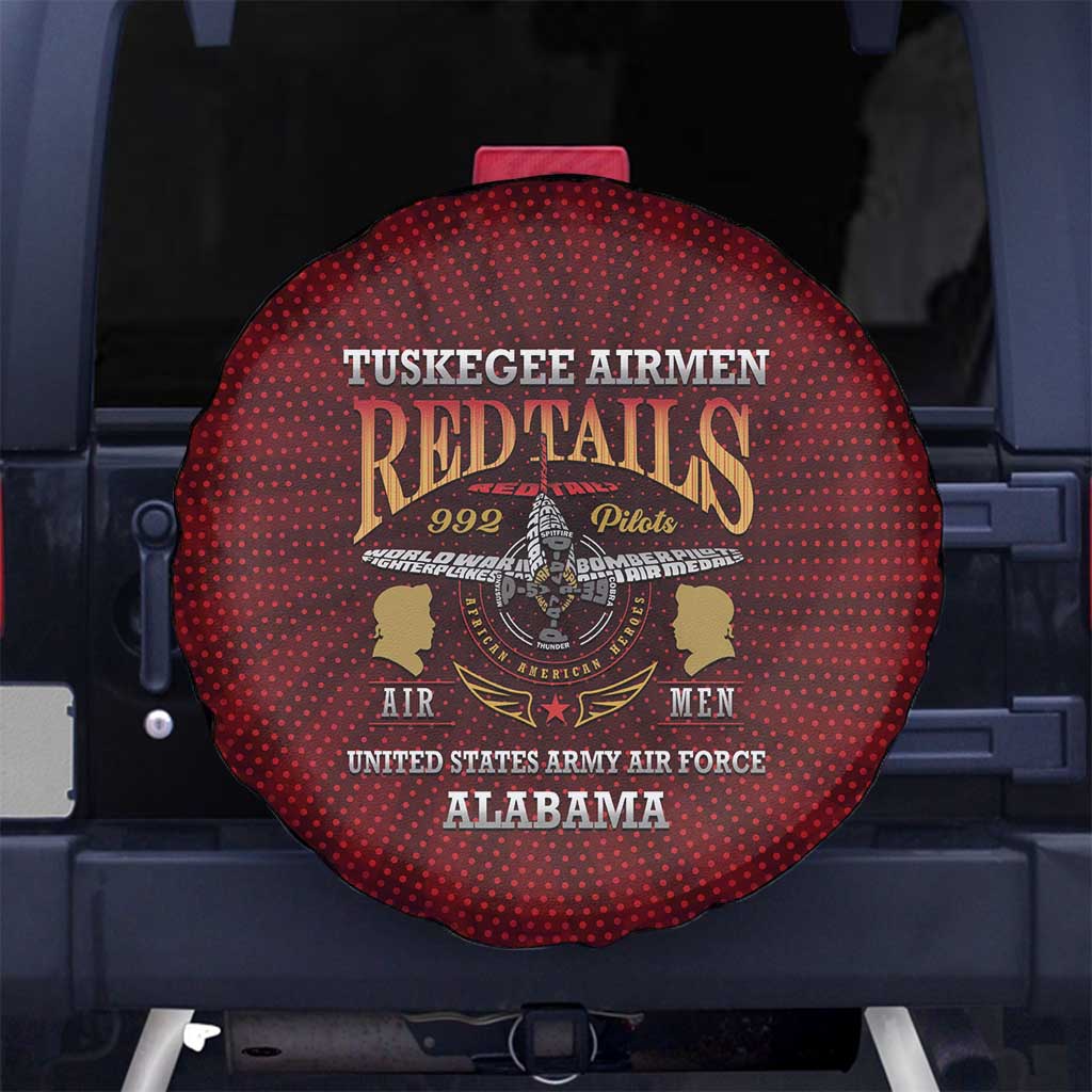 Red Tails Legacy Spare Tire Cover Tuskegee Airmen WWII Heroes - Wonder Print Shop