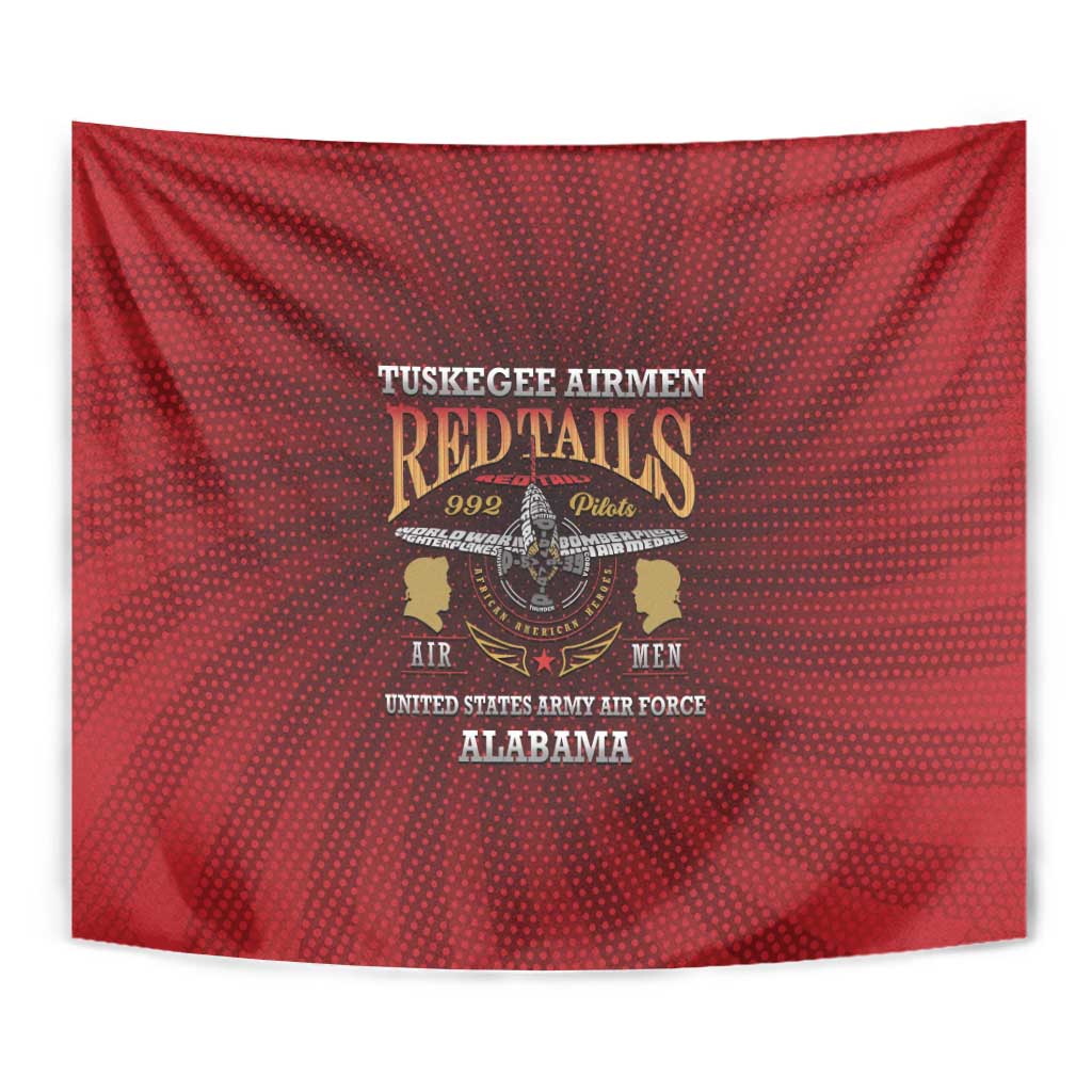 Red Tails Legacy Tapestry Tuskegee Airmen WWII Heroes - Wonder Print Shop