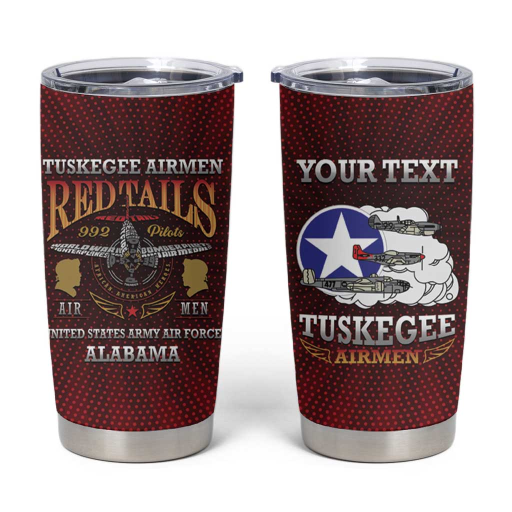 Personalized Red Tails Legacy Tumbler Cup Tuskegee Airmen WWII Heroes - Wonder Print Shop