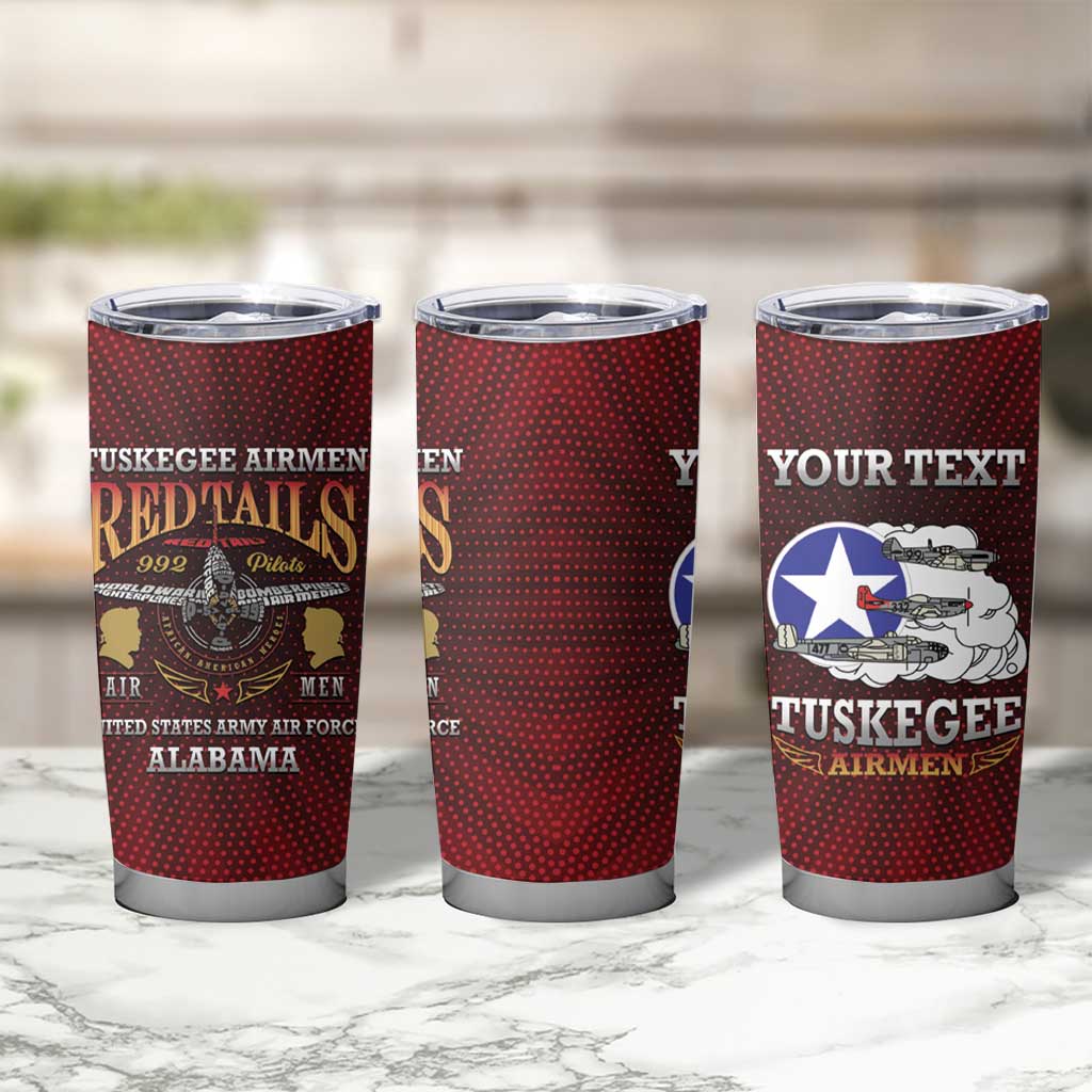 Personalized Red Tails Legacy Tumbler Cup Tuskegee Airmen WWII Heroes - Wonder Print Shop