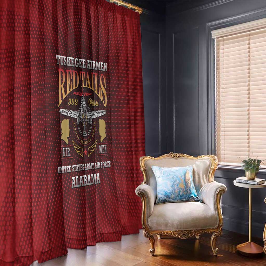 Red Tails Legacy Window Curtain Tuskegee Airmen WWII Heroes - Wonder Print Shop