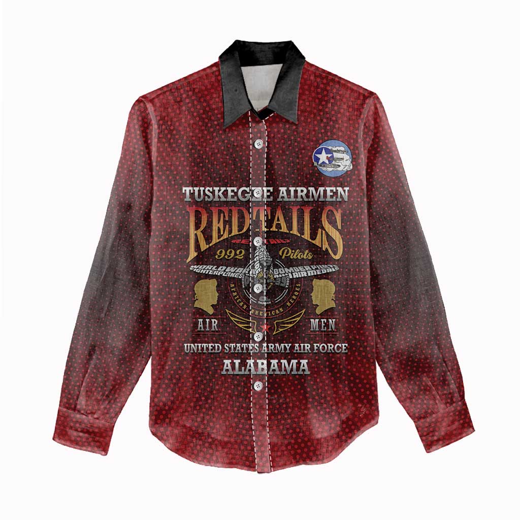Personalized Red Tails Legacy Women Casual Shirt Tuskegee Airmen WWII Heroes - Wonder Print Shop