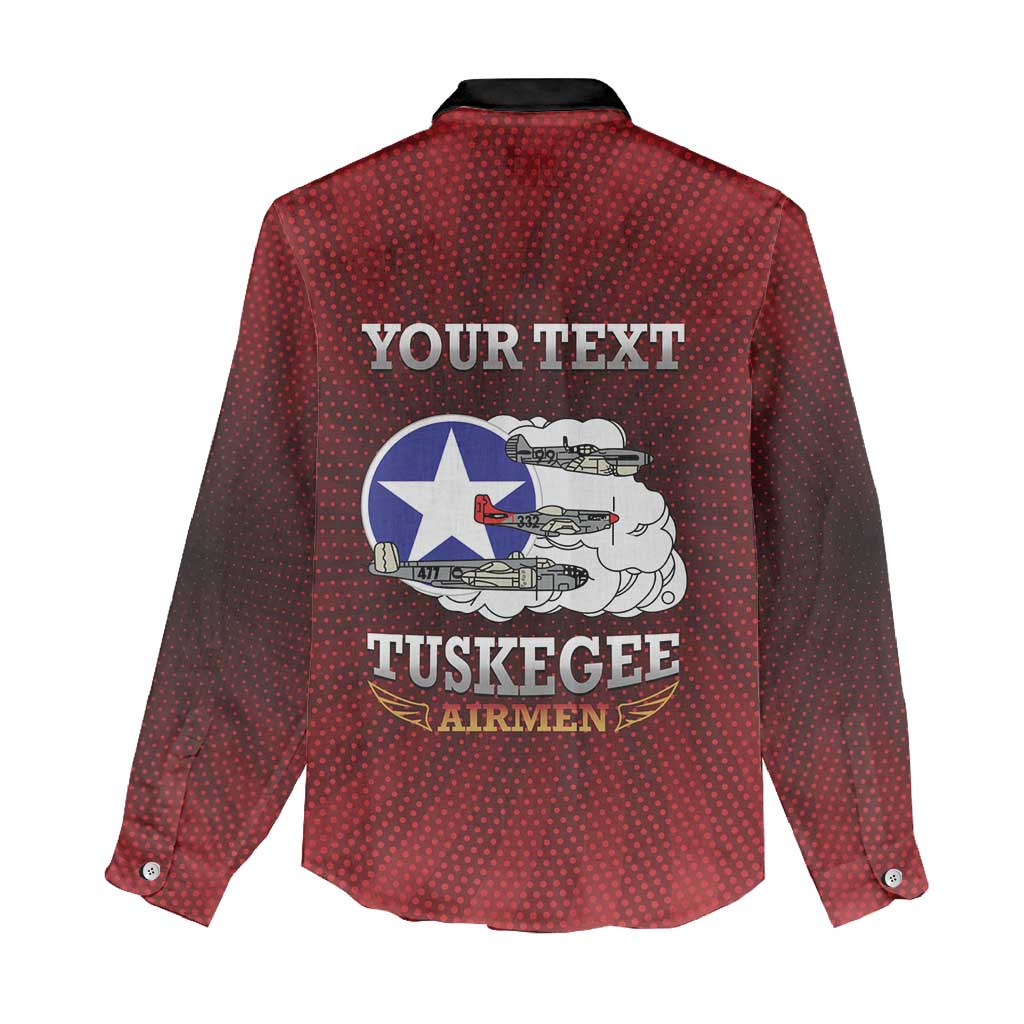 Personalized Red Tails Legacy Women Casual Shirt Tuskegee Airmen WWII Heroes - Wonder Print Shop