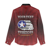 Personalized Red Tails Legacy Women Casual Shirt Tuskegee Airmen WWII Heroes - Wonder Print Shop