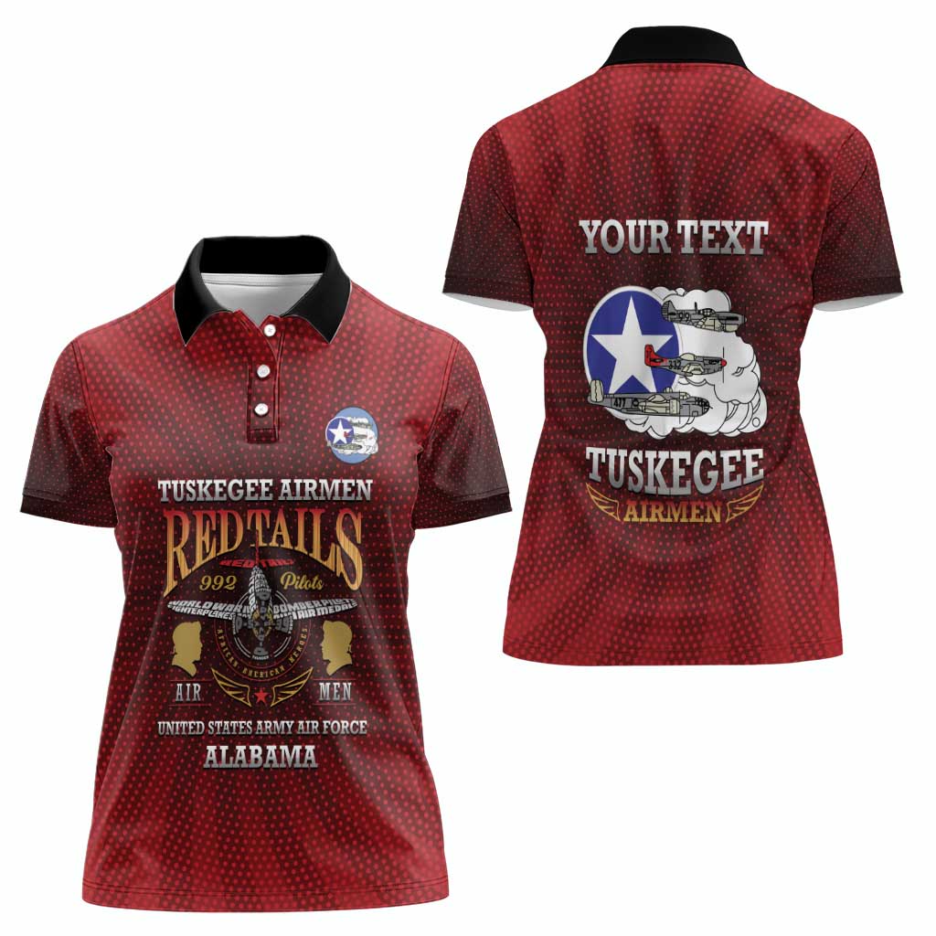 Personalized Red Tails Legacy Women Polo Shirt Tuskegee Airmen WWII Heroes - Wonder Print Shop