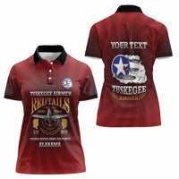 Personalized Red Tails Legacy Women Polo Shirt Tuskegee Airmen WWII Heroes - Wonder Print Shop