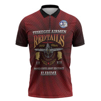 Personalized Red Tails Legacy Zipper Polo Shirt Tuskegee Airmen WWII Heroes - Wonder Print Shop