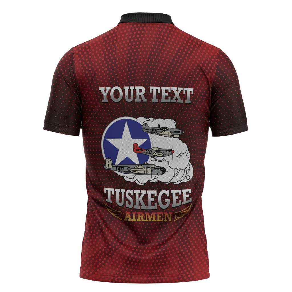 Personalized Red Tails Legacy Zipper Polo Shirt Tuskegee Airmen WWII Heroes - Wonder Print Shop