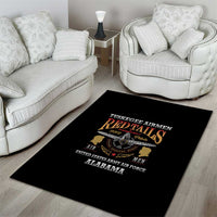 Red Tails Legacy Area Rug Tuskegee Airmen WWII Heroes - Black Color - Wonder Print Shop
