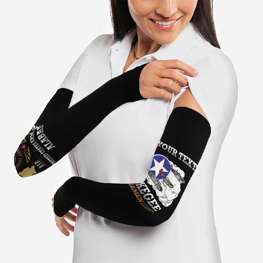 Red Tails Legacy Arm Sleeves Tuskegee Airmen WWII Heroes - Black Color - Wonder Print Shop