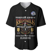 Personalized Red Tails Legacy Baseball Jersey Tuskegee Airmen WWII Heroes - Black Color - Wonder Print Shop