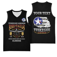 Personalized Red Tails Legacy Basketball Jersey Tuskegee Airmen WWII Heroes - Black Color - Wonder Print Shop