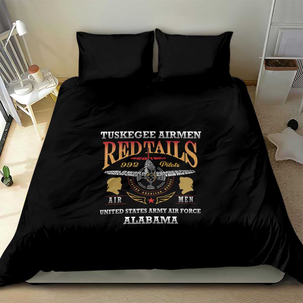Red Tails Legacy Bedding Set Tuskegee Airmen WWII Heroes - Black Color - Wonder Print Shop