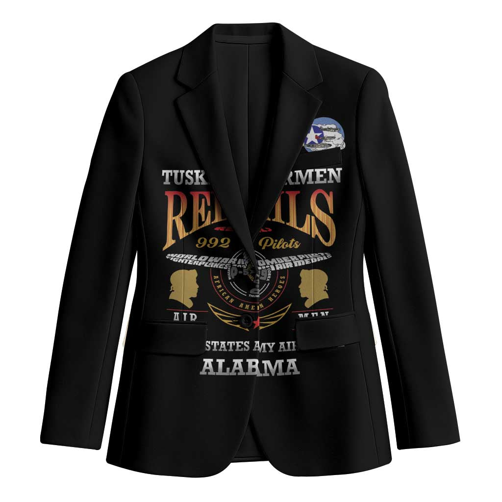 Personalized Red Tails Legacy Blazer Tuskegee Airmen WWII Heroes - Black Color - Wonder Print Shop