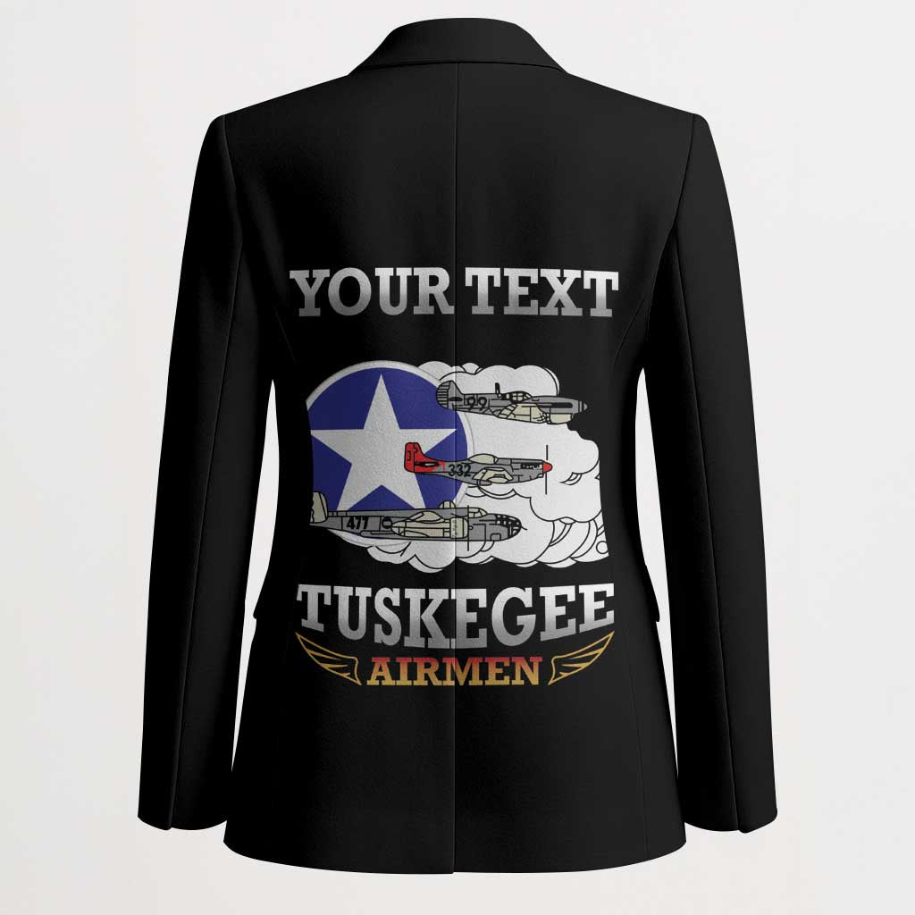 Personalized Red Tails Legacy Blazer Tuskegee Airmen WWII Heroes - Black Color - Wonder Print Shop