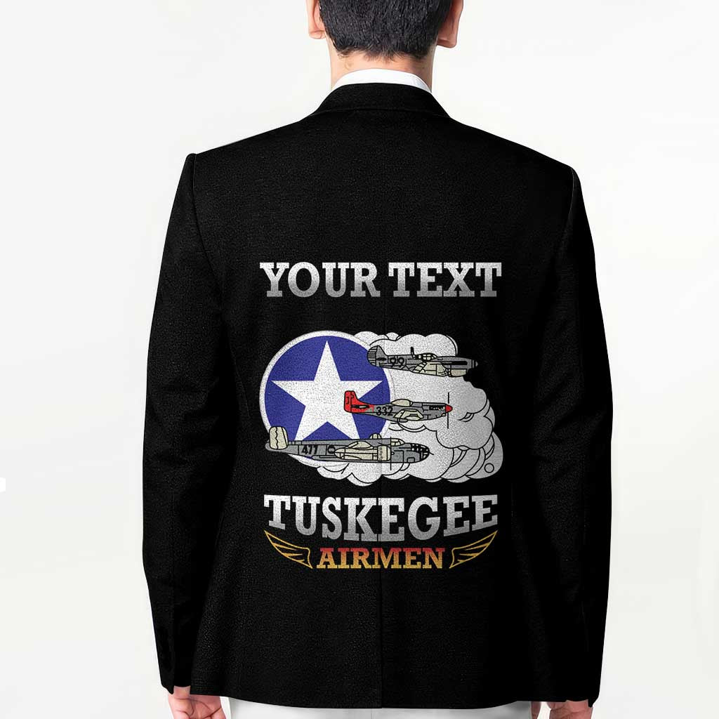 Personalized Red Tails Legacy Blazer Tuskegee Airmen WWII Heroes - Black Color - Wonder Print Shop