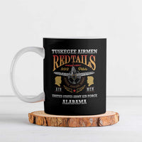Personalized Red Tails Legacy Ceramic Mug Tuskegee Airmen WWII Heroes - Black Color - Wonder Print Shop