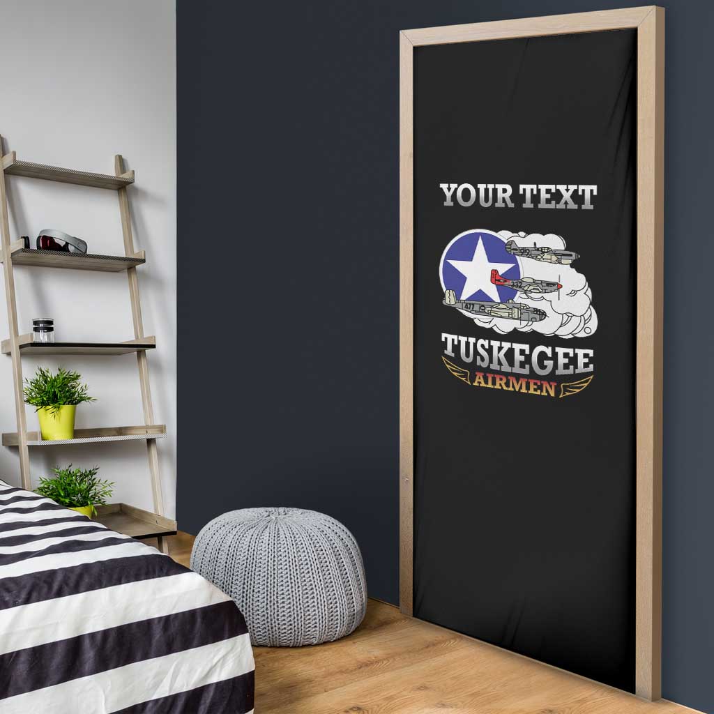 Red Tails Legacy Door Cover Tuskegee Airmen WWII Heroes - Black Color - Wonder Print Shop