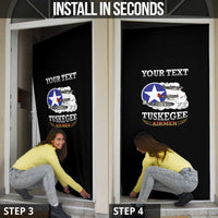 Red Tails Legacy Door Cover Tuskegee Airmen WWII Heroes - Black Color - Wonder Print Shop