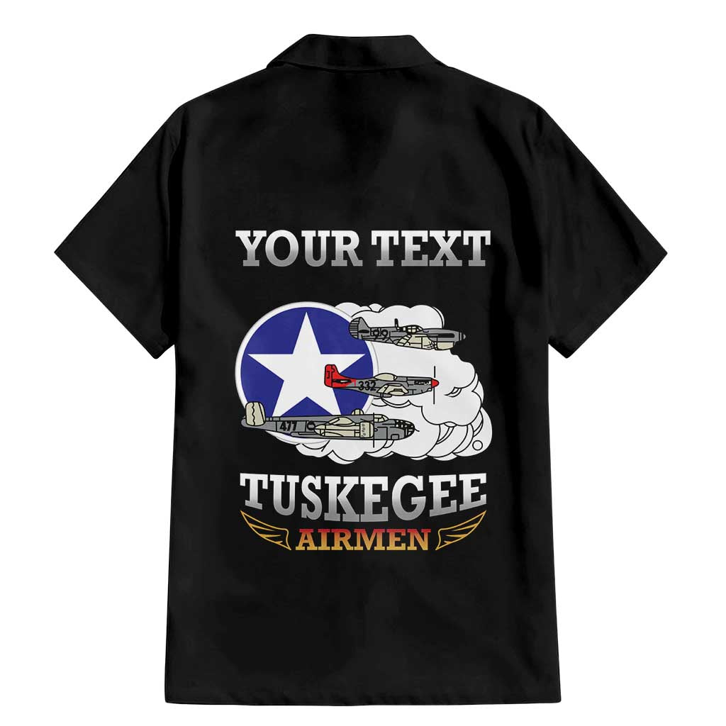 Personalized Red Tails Legacy Family Matching Mermaid Dress and Hawaiian Shirt Tuskegee Airmen WWII Heroes - Black Color - Wonder Print Shop