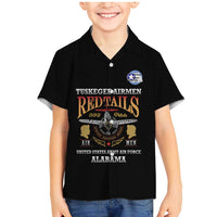 Personalized Red Tails Legacy Family Matching Mermaid Dress and Hawaiian Shirt Tuskegee Airmen WWII Heroes - Black Color - Wonder Print Shop