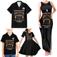 Personalized Red Tails Legacy Family Matching Tank Maxi Dress and Hawaiian Shirt Tuskegee Airmen WWII Heroes - Black Color - Wonder Print Shop