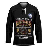 Personalized Red Tails Legacy Hockey Jersey Tuskegee Airmen WWII Heroes - Black Color - Wonder Print Shop